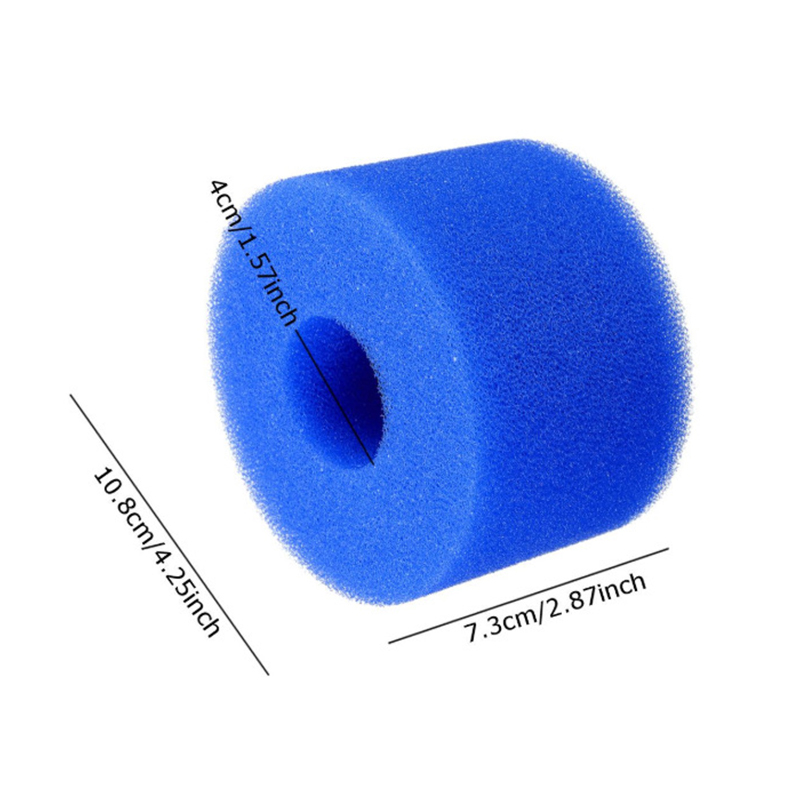 Nettoyeur de piscine Portable | Filtre de piscine réutilisable, éponge en mousse, colonne à bulles lavable pour accessoires Intex Type zwembad: 10.8x4x7.3CM