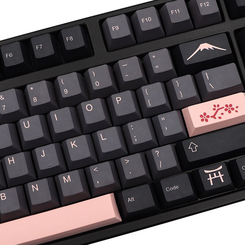 R9JA Stijlvolle Night Sakuras Keycaps Cherry Profiel 136 Toetsen Keycap Japanse Engels