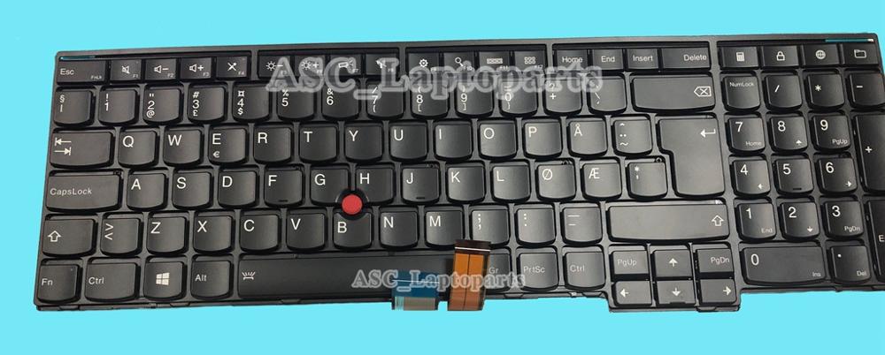 BiNFUL Keyboard for Lenovo Thinkpad W540 W541 W550 W550s - EU Layout, Illuminated: Norwegian