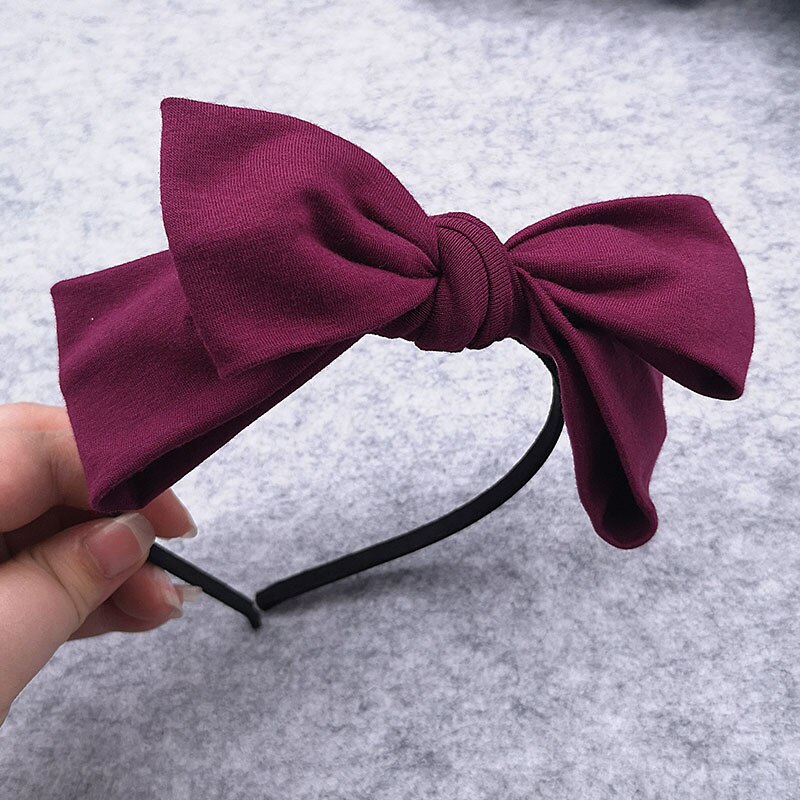 GZHilovingl Girls Big Bow Cotton Hairbands Hair Hoops Kids Childs Summer Cute Headwear Hair Accessories Handmade