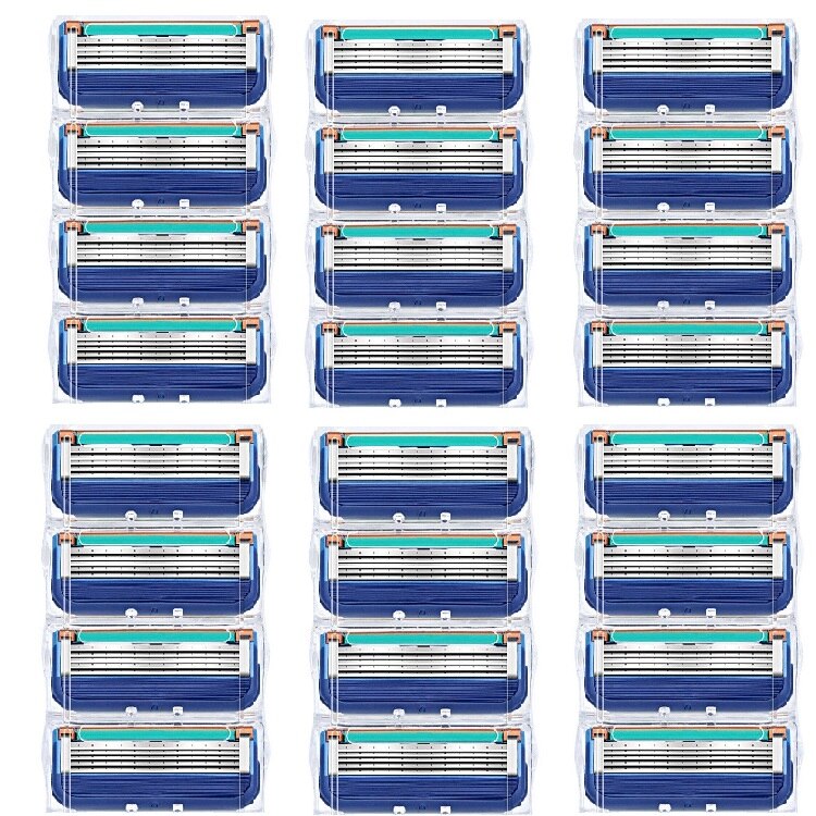 4 Stks/partij Uitstekende Scheren 5 Lagen Scheermesjes Compatibel Voor Fusion Mannen Gezichtsverzorging Of Mache 3: 24 blades