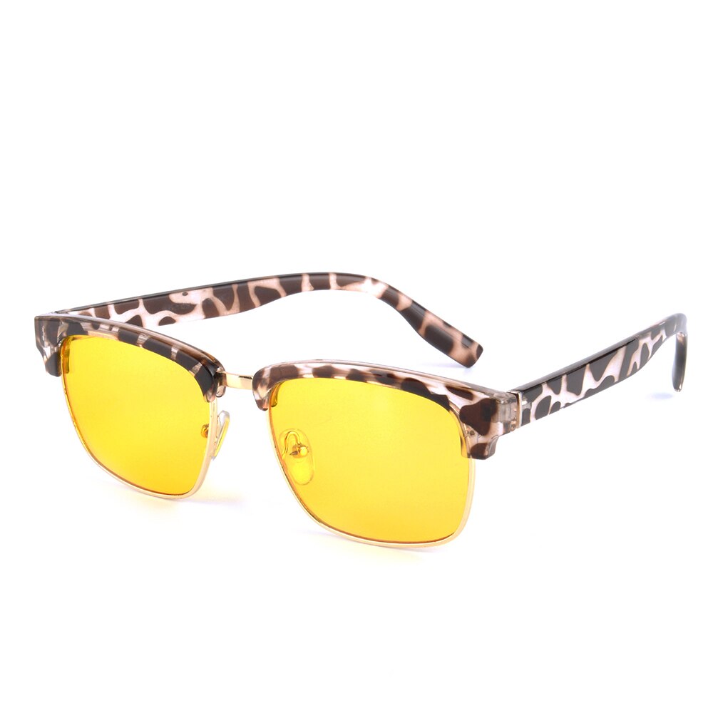 Gudzws Vision Blue Light Shield Computer Cellphone Glasses Anti Blue Light 100% UV Protection Classic Rectangle Plastic Frame Yellow Lens: Demi