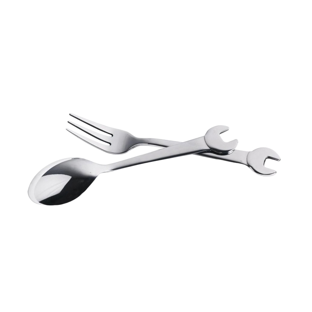 Stainless Steel Wrench Shape Dinnerware Set Cutlery knife Utensils Kitchen Accessories Dinner Forks Spoons Camping