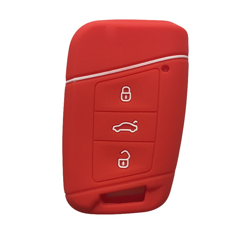 Car Key Cover Case For Volkswagen Passat B8 Tiguan MK2 Magotan Passat Cc For Vw Key Case Skoda Superb A7 Remote: red