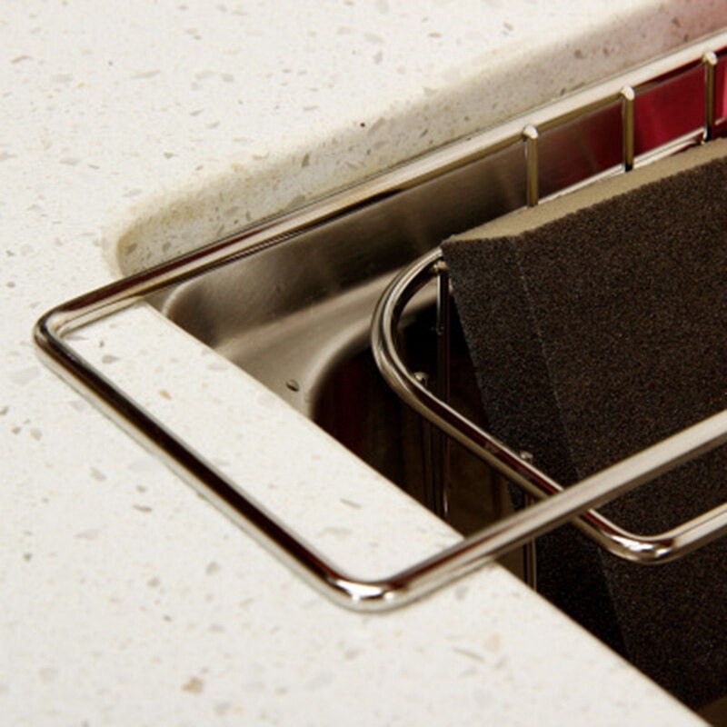 Stainless Steel Kitchen Tray Dish Drainer Drying Rack Sink Holder Basket Knife Sponge Holder Dish Rack Kitchen Organizer