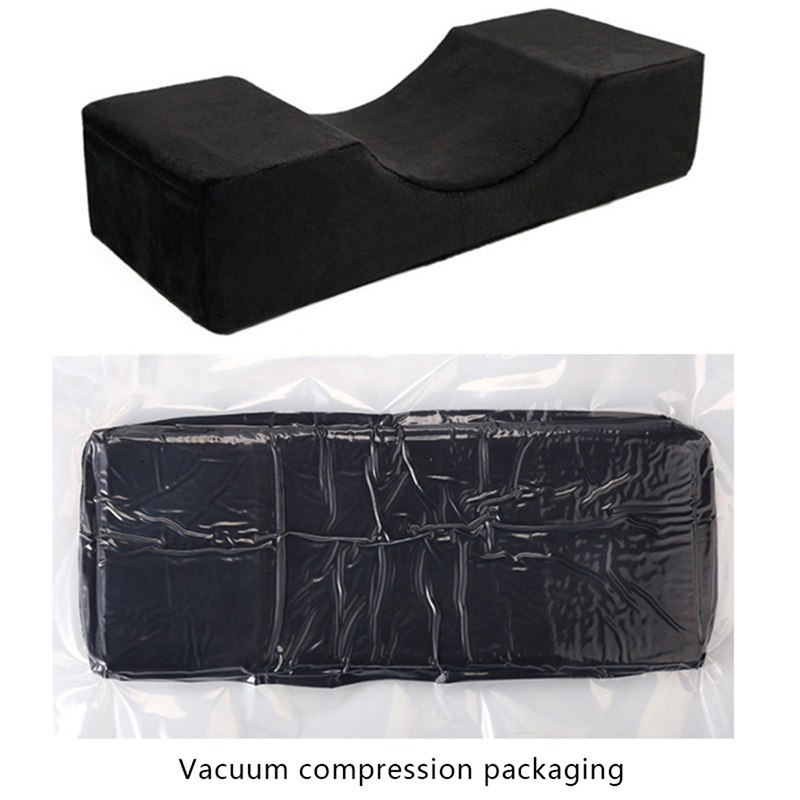 Almohada de espuma viscoelástica para el cuello, cojín suave para Injerto de pestañas, extensión de pestañas con bolsillo, salón de maquillaje: Marfíl