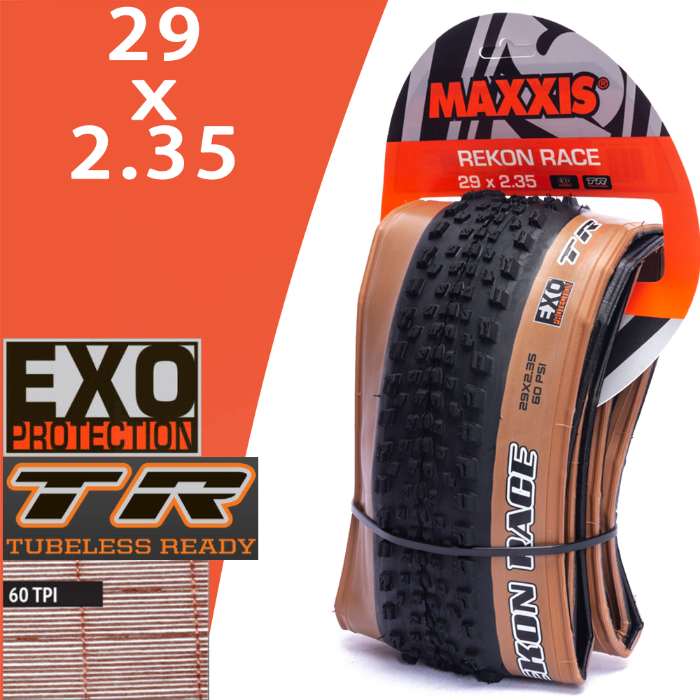 MAXXIS REKON RACE pliant vtt pneu de vélo 27.5x2.00/2.25/2.35 29x2.25/2.40 Original pneu de vélo sans chambre XC pièce de cyclisme tout-terrain: Gris clair