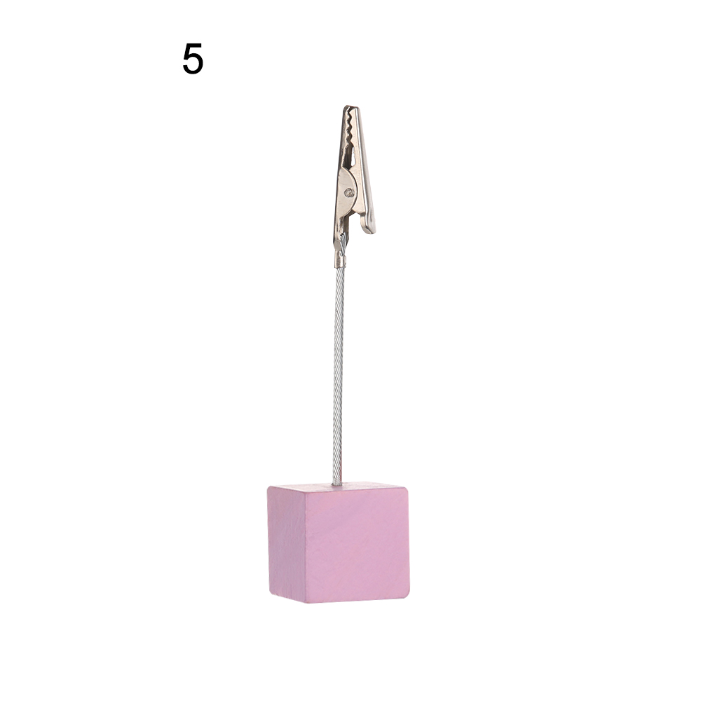 Multicolore Résine Base Carrée Photo Clip Carte Photo Mémo Photo Numérique de Table Clip De Fixation Décoration De Bureau: 5