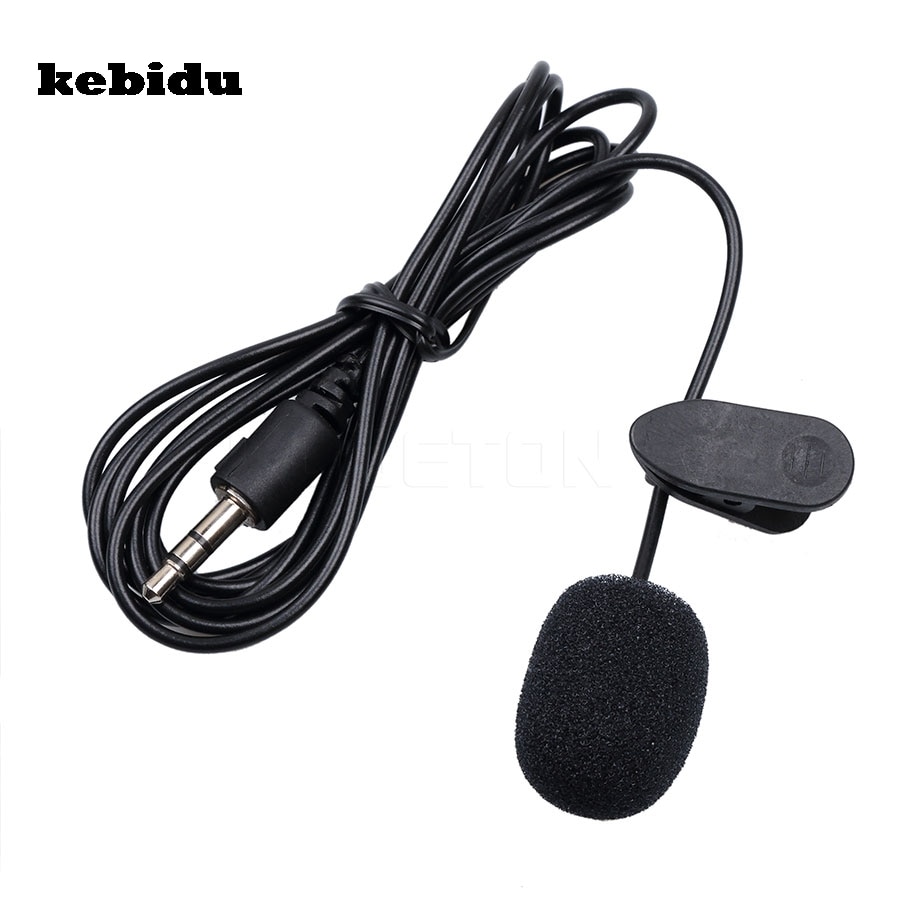 kebidu Free Portable Super Mini 3.5mm Tie Lapel Lavalier Clip On Mic Microphone 100-20000Hz for Laptop PC 1.5M Length Cable
