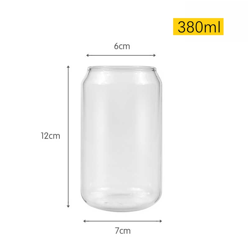 12/16 oz burkformade ölglas dricksmuggar burkformade glas klassiska burkglas för läsk kallbryggt kaffe bar dricksglas: Svart