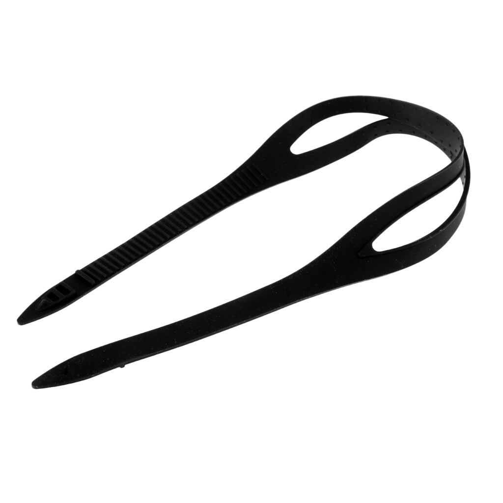 Sangles de rechange en Silicone pour lunettes, lanière de rechange pour lunettes de natation, tuba, lunettes de plongée, sangle de support de masque, multicolore: Black