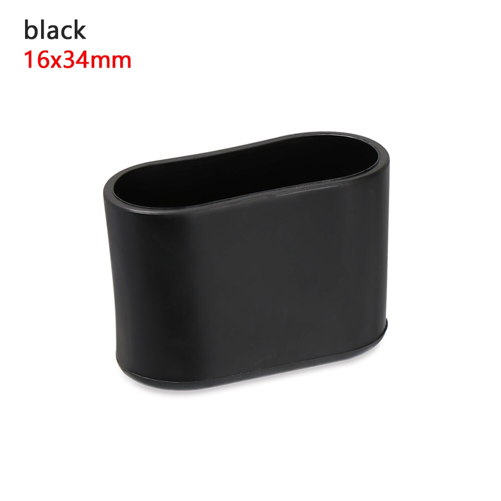 40 stücke Oval Stuhl Bein Kappen Füße Schutz Pads Möbel Tisch Abdeckungen Socken Staub Abdeckung Nicht-Unterhose Möbel Nivellierung füße: schwarz 2