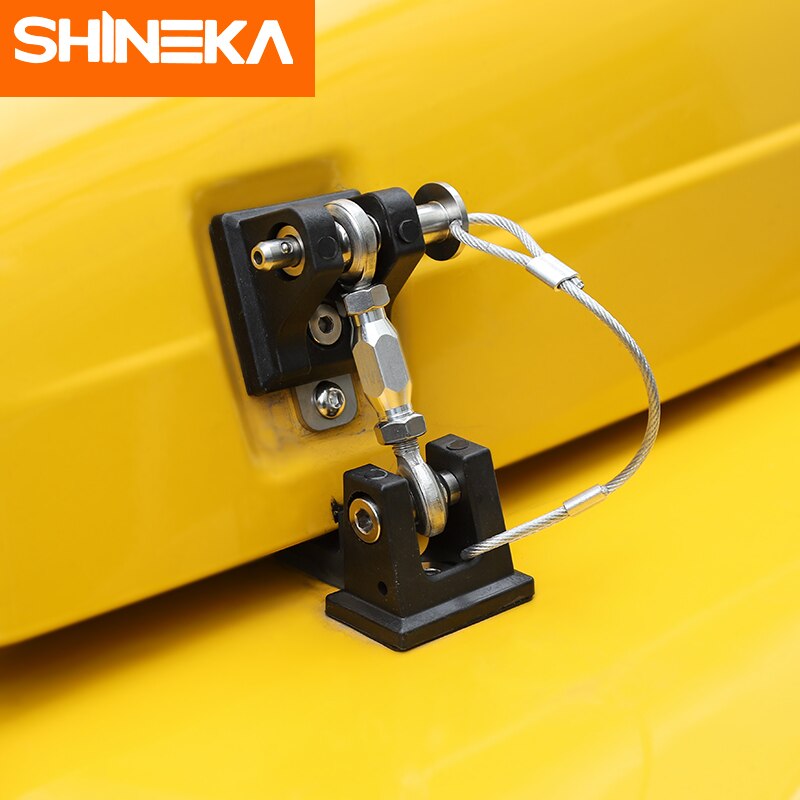 SHINEKA Locks &amp; Hardware For Jeep Wrangler TJ 1997-2006 Black Car Engine Hood Latch Catch Cover For Jeep Wrangler TJ Accessories