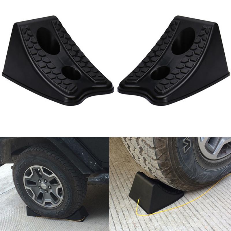 Rolha de roda de carro para garagem, rolha de pneu, parada de estacionamento do caminhão, bloco automático, móvel, excelente tração, antiderrapante, 2pcs