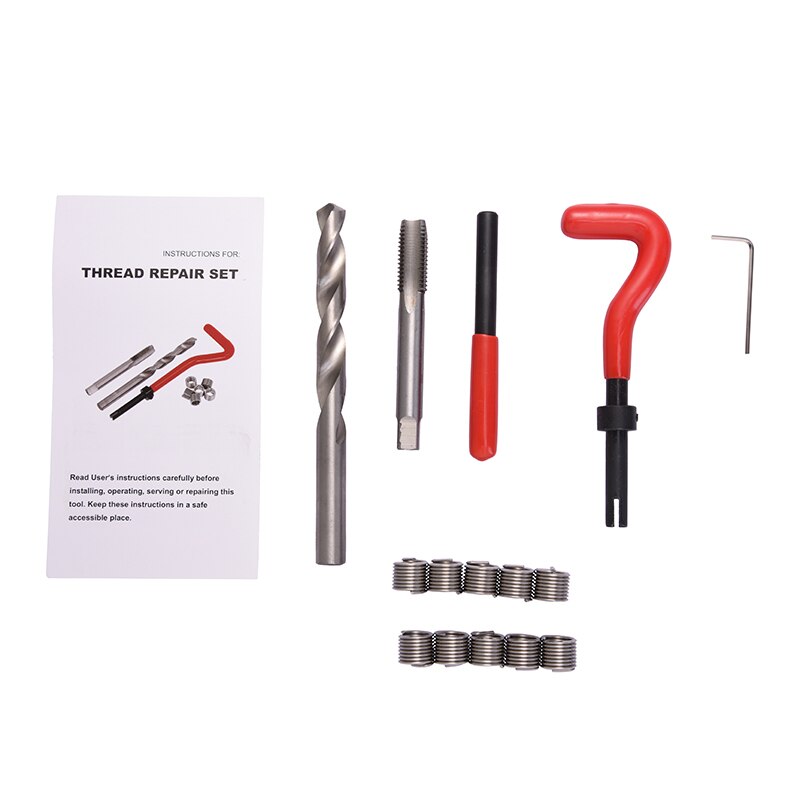 15 stücke Gewinde Reparatur Bausatz M10x1.0/M10x1.25/M10x1.5 Auto Garage Werkstatt Werkzeug einstellen