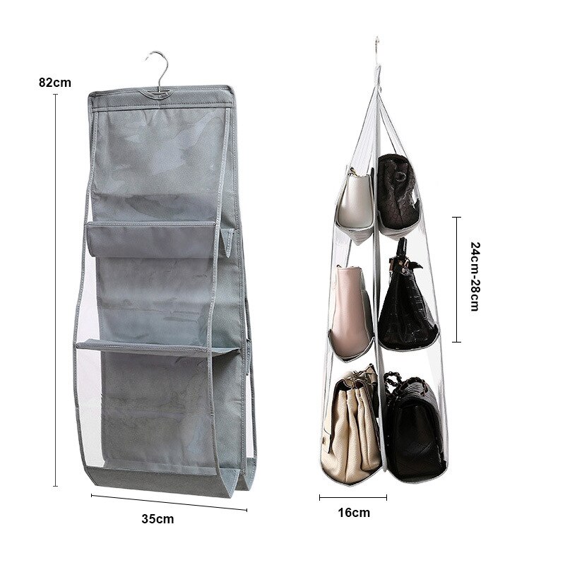 3 Lagen 6 Pocket Opvouwbaar Opknoping Tas Opvouwbare Plank Bag Purse Handtas Organizer Deur Diverse Pocket Hanger Opslag Closet Hanger