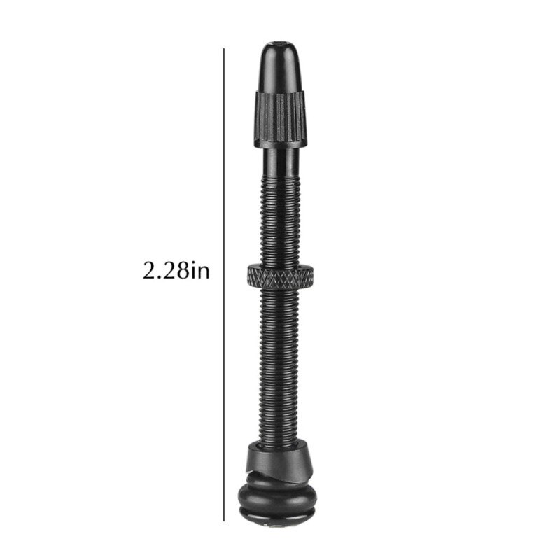 58Mm/72Mm Mtb Racefiets Extender Kleppen Ultralichte Aluminium Met Tubeless Fiets Ventiel Fiets valve Tire Accessoires: Black-58MM