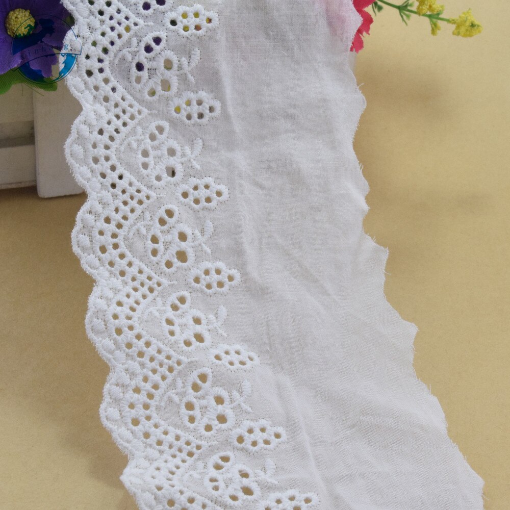 8.5Cm Breed 100% Katoen Borduren Kant Naaien Lint Guipure Trim Bruiloft Decoratie Diy Poppen Colthes Accessoires Kant #4192