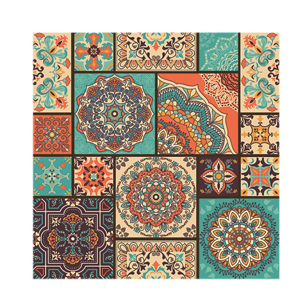 Leather 3D Flower Shaped Wall Tile Stickers Waterproof Self-adhesive Kitchen Bathroom Toilet Floor Decals Home Decoration