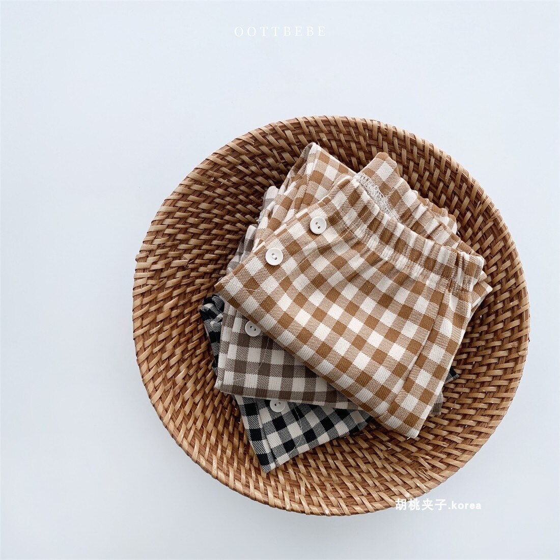 2022spring Infant Plaid Pants Kids Wear Newborn Boy Clothes