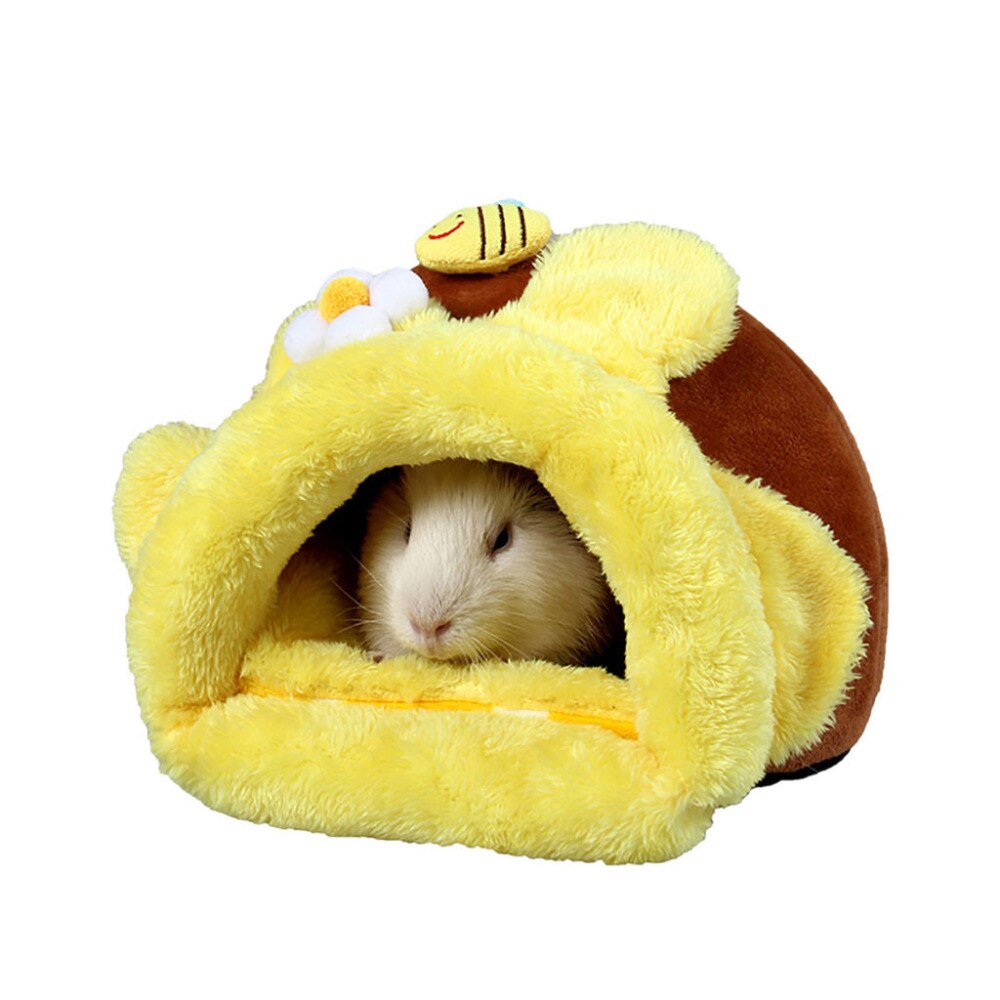 Pet Soft Warm House Bed Cave Small Animal Pet Hamster Rat Guinea Pig Hedgehog Fleece Cave Cage Nest Bed &s