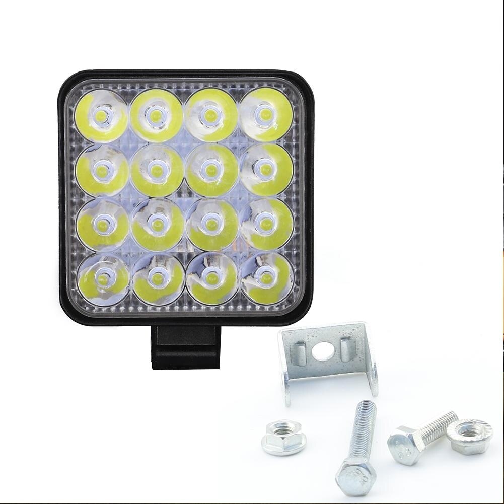DC 12-24V LED Car Work Light 16LED Square 48W Engineering Light Inspection Light Offroad Roof Light Driving Lamp: 1PC