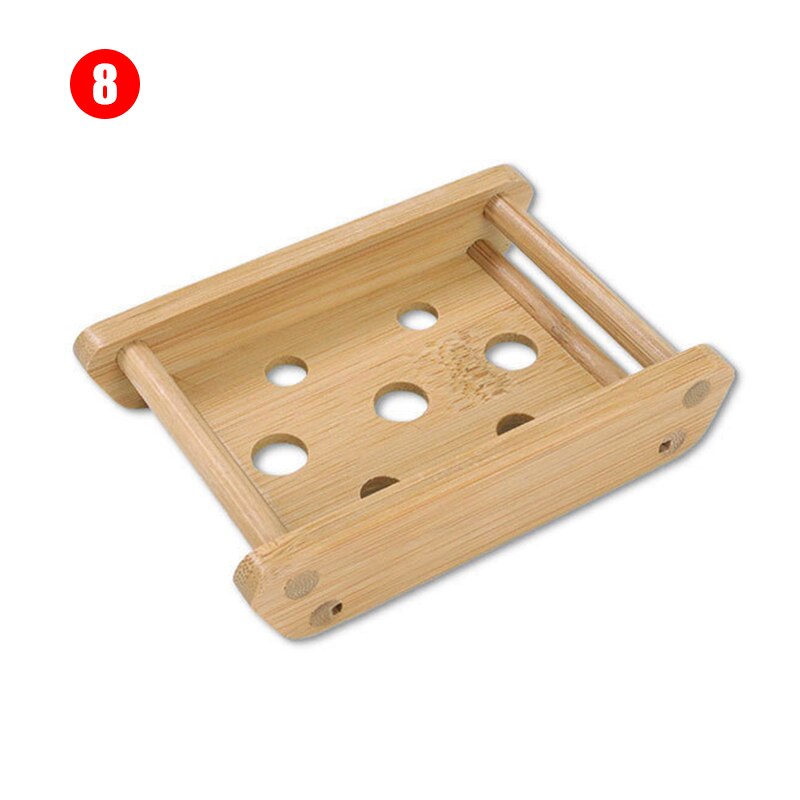 Jabonera de madera con soporte de bandeja de jabón, plato de rejilla para jabón, contenedor portátil para el hogar y el baño HR: 8
