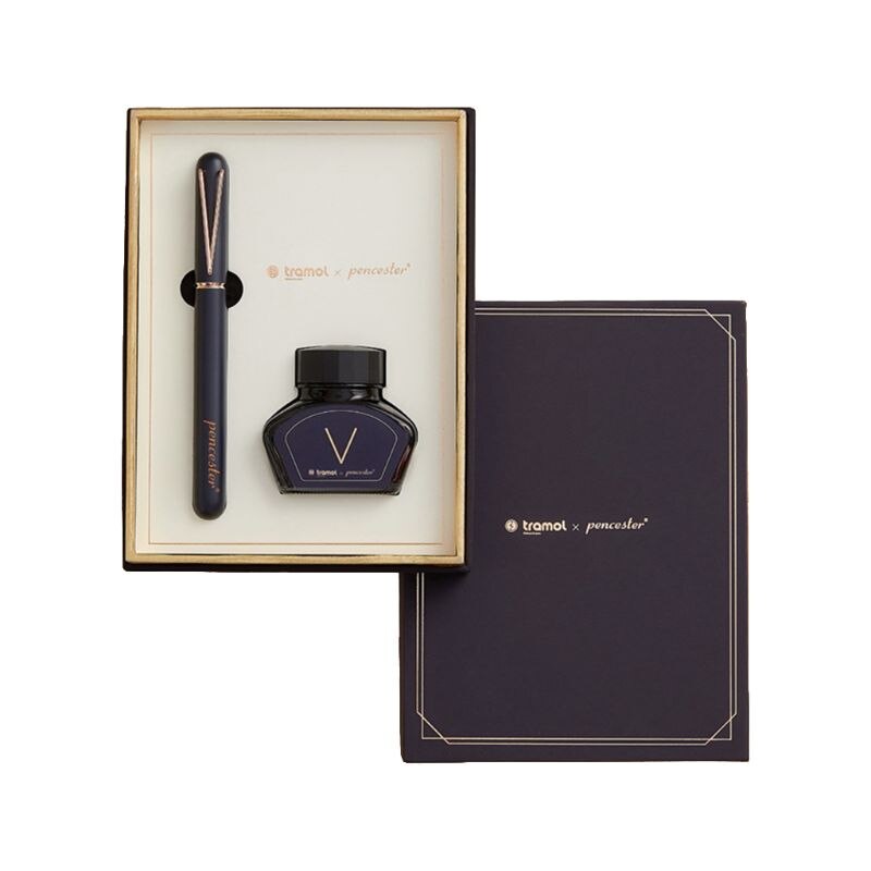 Exquisite Business Fountain Pen Signature Calligraphy with 30ml Ink Box Set Men Student School Supplies: BL