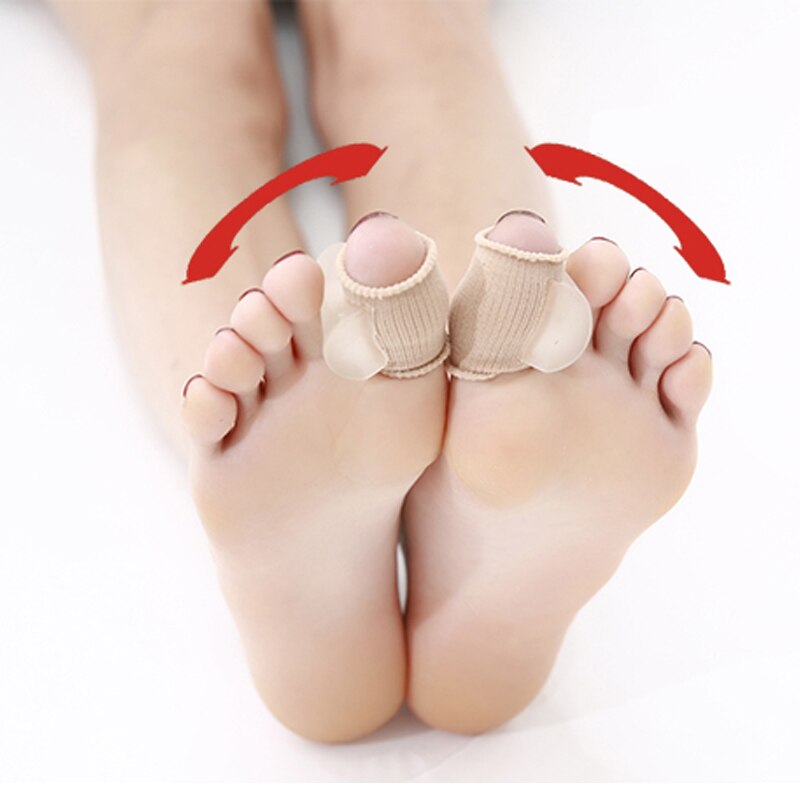 2pcs Silicone Gel Pointe Big Toe Cap Cover Foot Protectors Pads For Pointe Ballet Shoes Feet Care Tool Toe Spreader Pedicure: 1pair style 3