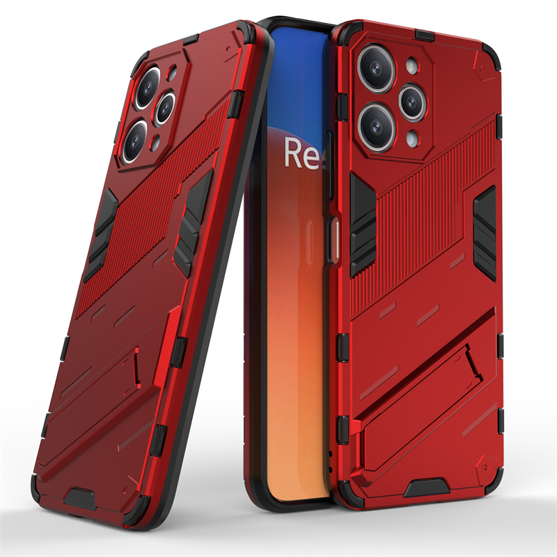 Para Xiaomi Redmi 12 funda para Xiaomi Redmi 12 funda protectora Punk armadura Capa Shell Kickstand funda de teléfono para Xiaomi Redmi 12 4G