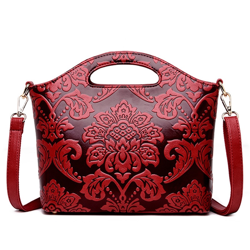 Klassisk dam handväska crossbody-väska i läder för kvinnor lyxigt märke kvinnor axelväska tygväska