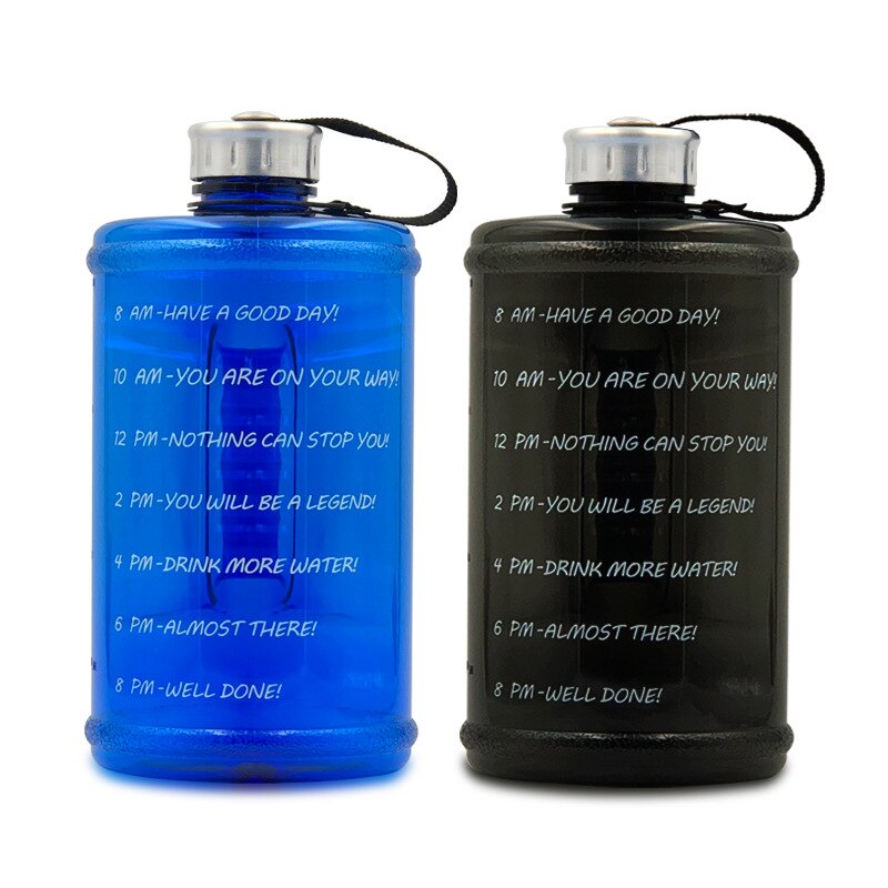 2.2L Grote Capaciteit Bidon Gym Grote Waterkoker Buitensporten Fles Camping Picknick Draagbare Water Fles Zwart