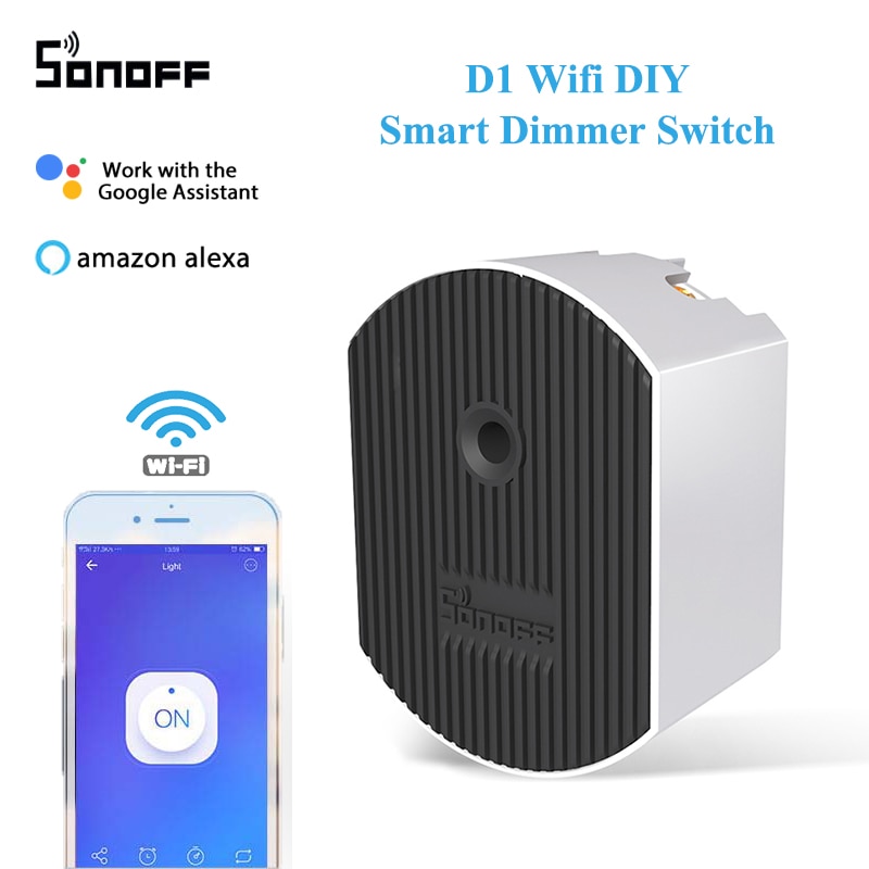 Sonoff  d1 wlan-diy-smart-dimmerschalter für ewelink 433- mhz-controller, fernbedienung, sprachsteuerung, kompatibel mit alexa und google home