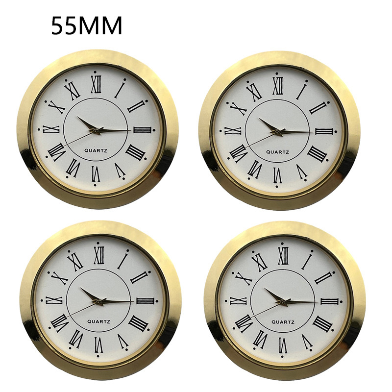 55mm Quartz Watch Clock Head Tongue & Groove Crafts Alloy Watch Clocks Head Round Dial Quartz Wall Clock watches Accessories