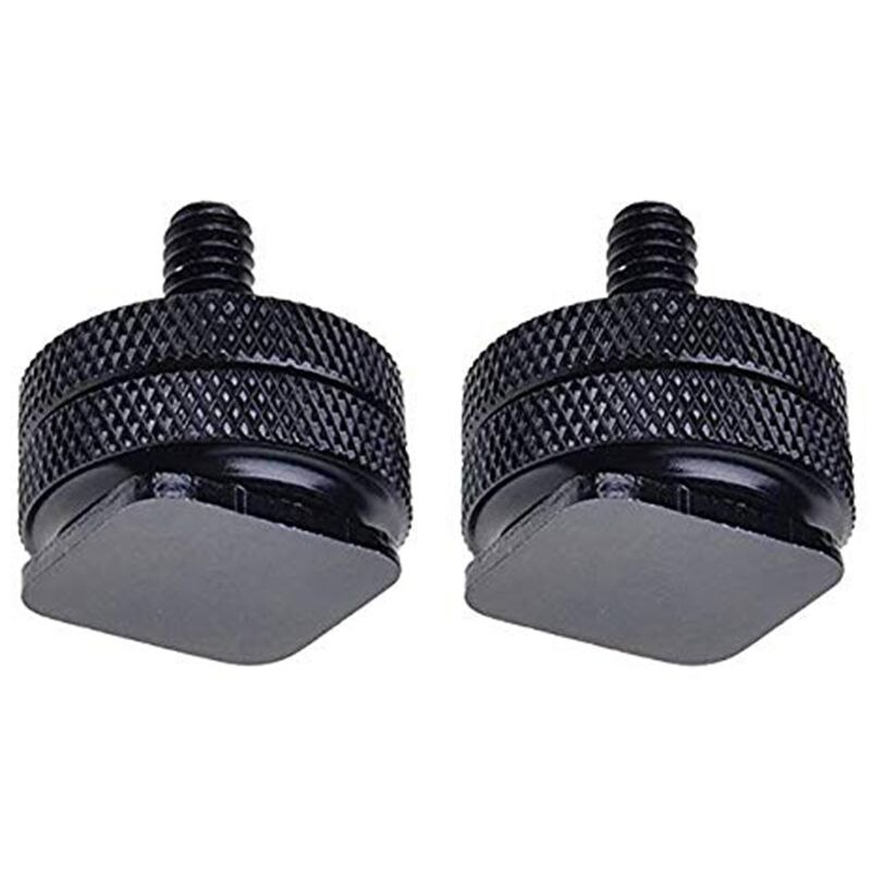 1/4 Inch-20 Shoe Mount Adapter Statief Schroef Naar Flash Shoe Voor Dslr Camera Rig(2 packs)