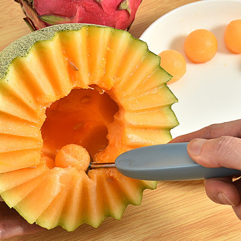 4pcs/set Multifunction Stainless Steel Fruit Ball Digger Fruits Carving Cutter Set for Watermelon Fruit QJS Shop