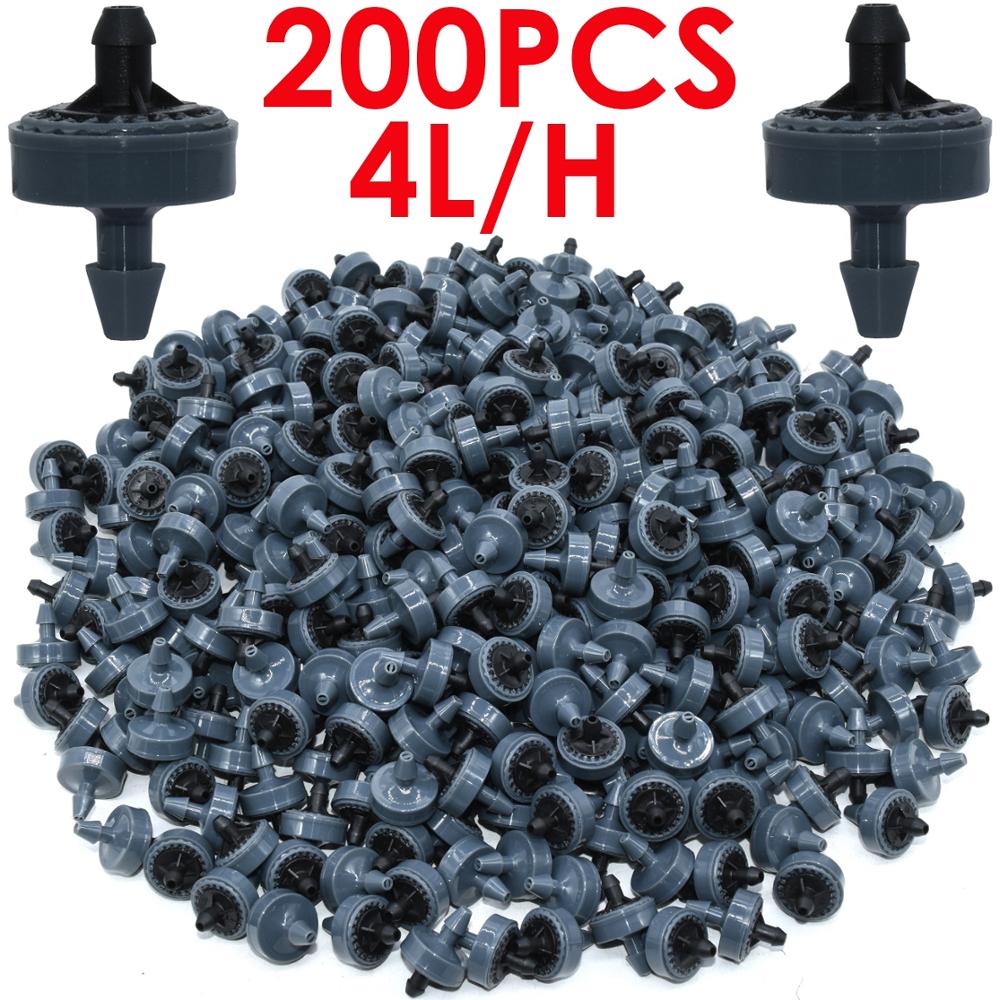 SPRYCLE 200X Tuin 2L 4L 8L Drukcompenserende Emitter Regulator Druppelirrigatie Vaste Stroom Druppelaar 4/7mm Slang Kas: YELLOW