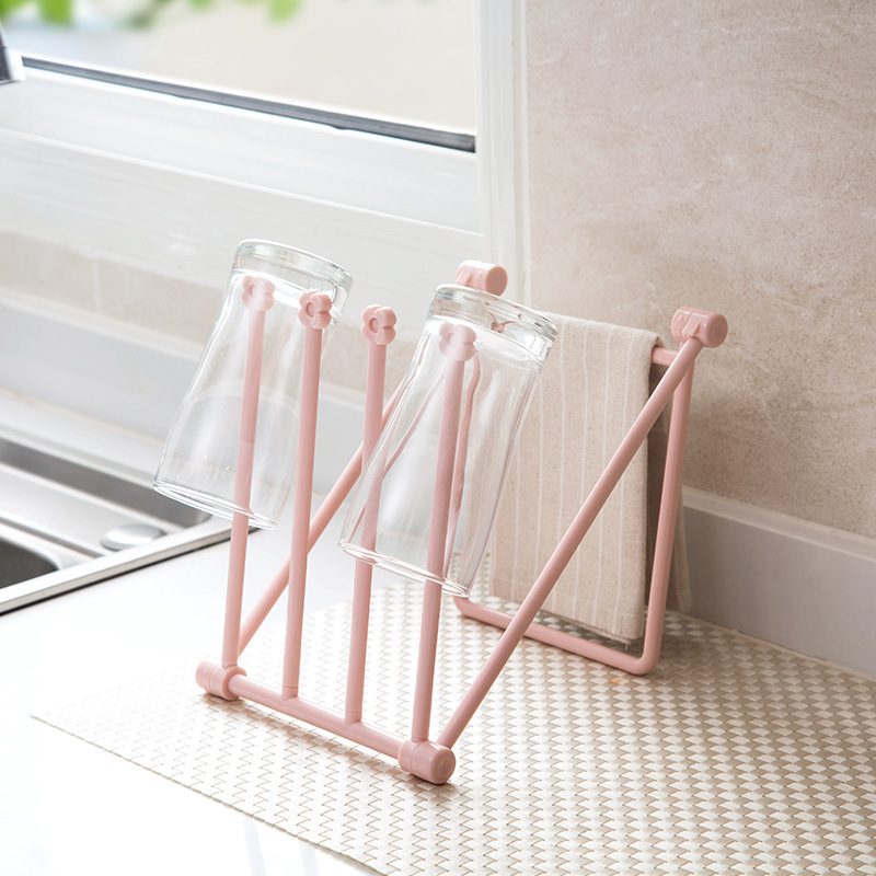 Estante de almacenamiento de tela vertical plegable de escritorio, toallero de cocina, portavasos de encimera, estante de almacenamiento