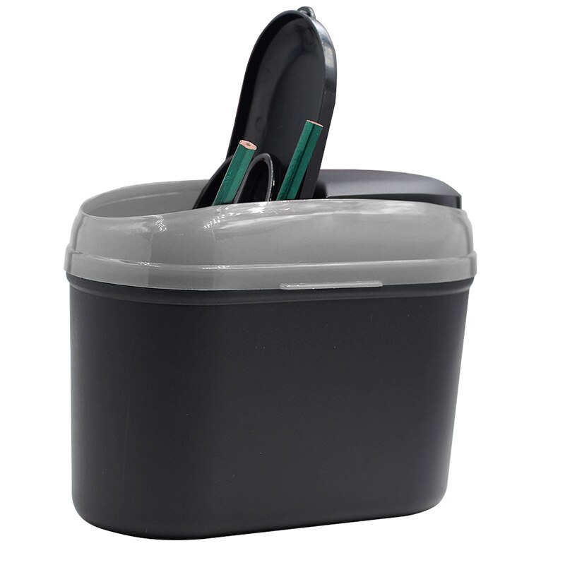 Kaksinkertainen avoin jätesäiliö roskapussi autoon auton roskakori roskakori säilytyslaatikko auton roskaämpäri muovinen roskakori: Harmaa