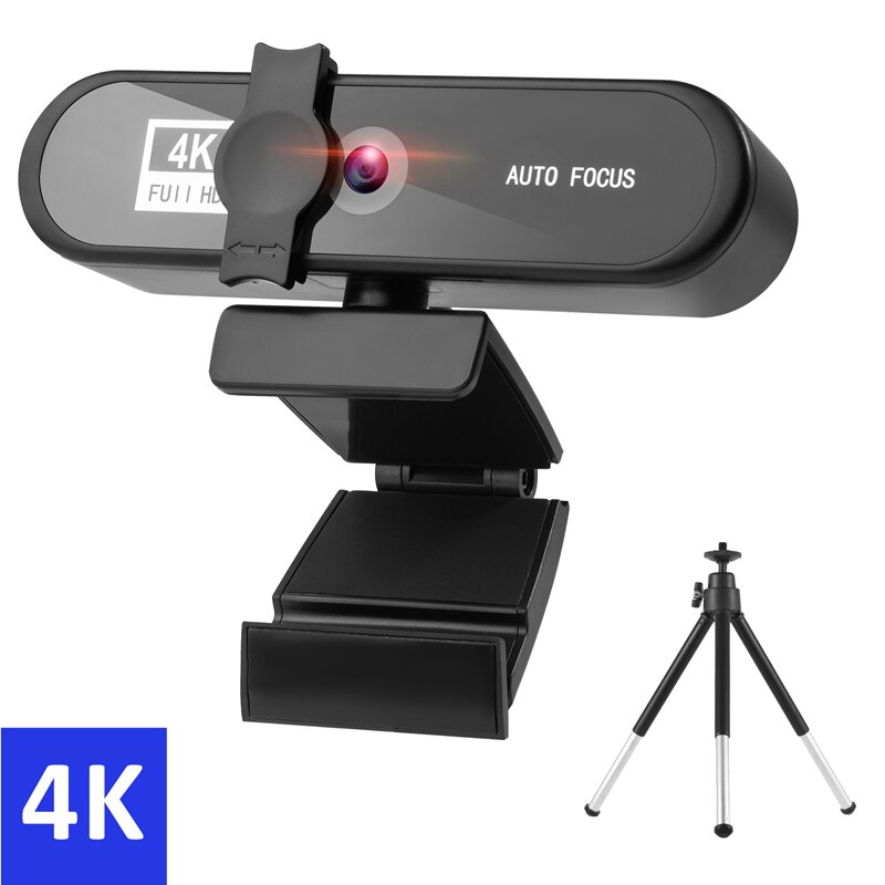 Full HD Webcam 4K 8MP Webcam For PC Computer Laptop Autofocus 1080P Webcam With Microphone Lens Cover Desk Stand: 4K Webcam
