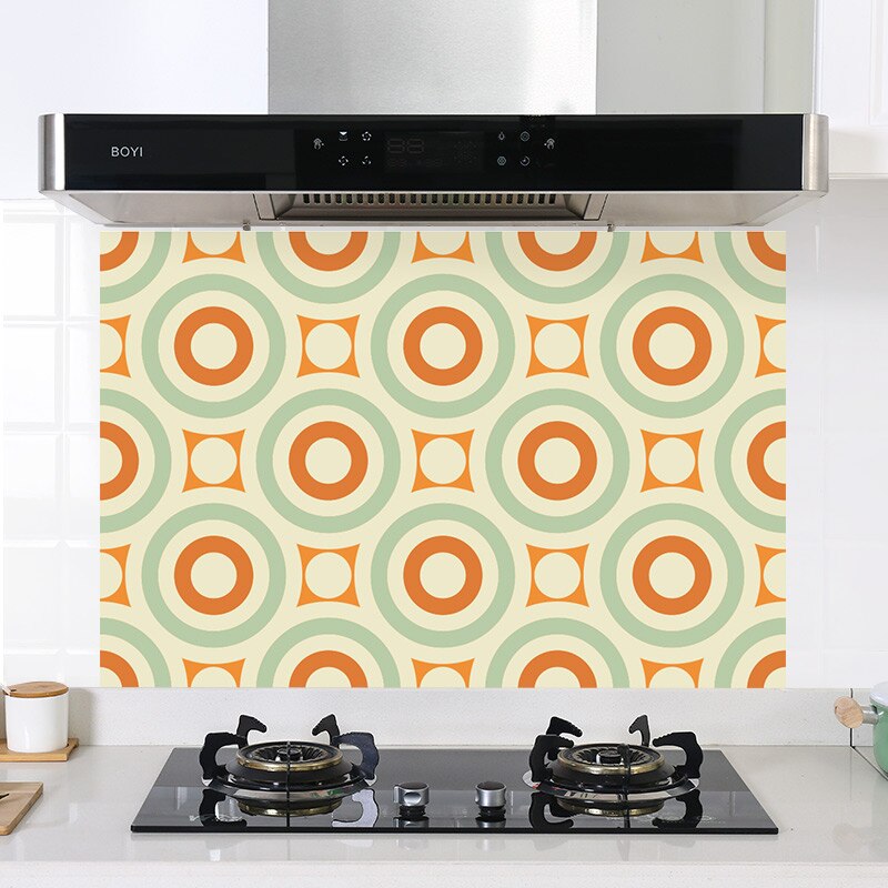 Dktie 60 x 90cm kjøkkenoljebestandige veggklistremerker høy temperaturbestandig vanntett fliseskap serie hette pusset opp tapet