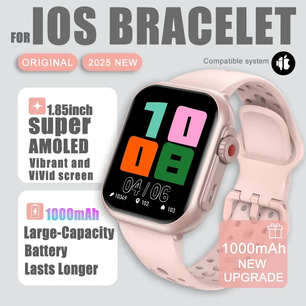 2025 novo relógio ultra 2 se masculino feminino 1000mah gps track watch freqüência cardíaca 100 + esporte bt chamada à prova dwaterproof água relógio inteligente para ios android: Verde