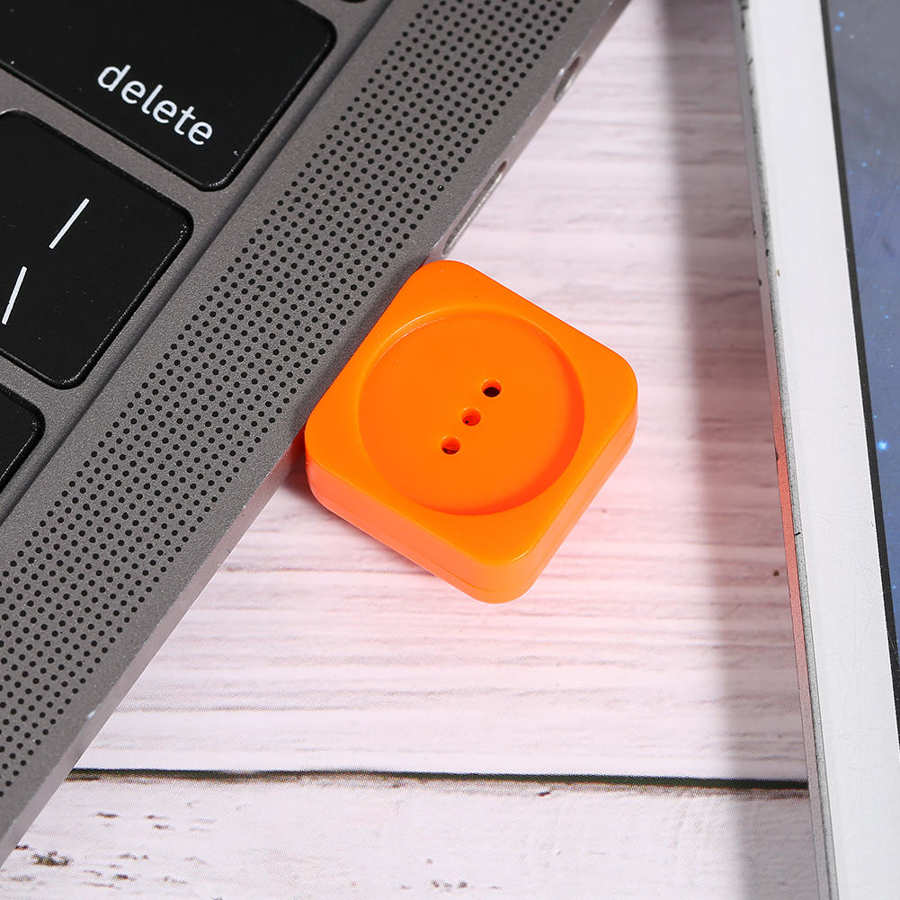 Mini USB Computer Microphone Wireless Microphone External Sound Card Computer Accessory Orange