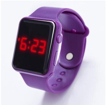LED Student Electronic Watch Children Watch Suitable For Boys and girls Cute Bracelet Color watch: PURPLE