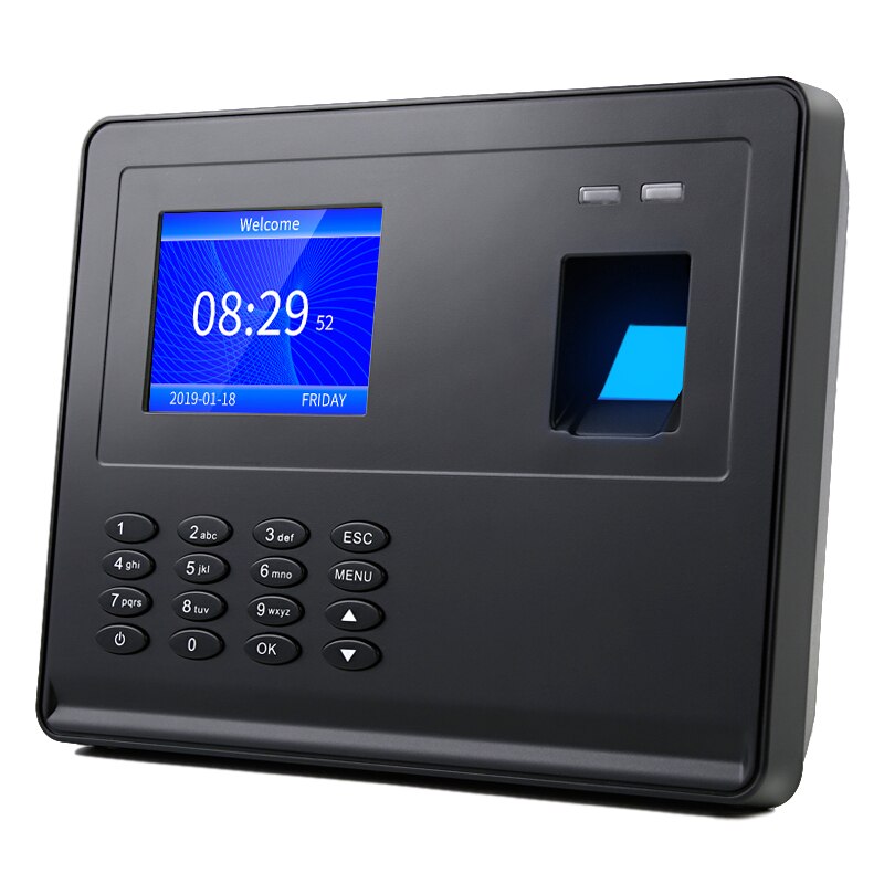 Hd-skærm adgangskode fingeraftryk tidsoptager ur tilstedeværelse maskintidsoptagelse dw -f02