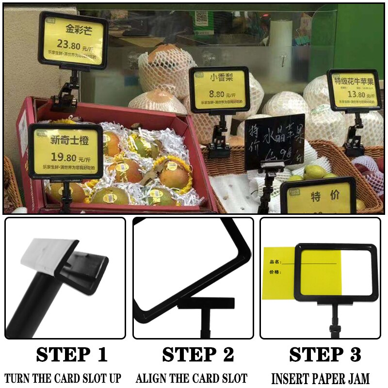 A4/A5/A6 5Pcs Fruit Price Display Stand Supermarket Waterproof Erasable Label Vegetable Fresh Aquatic Product Promotional Brand