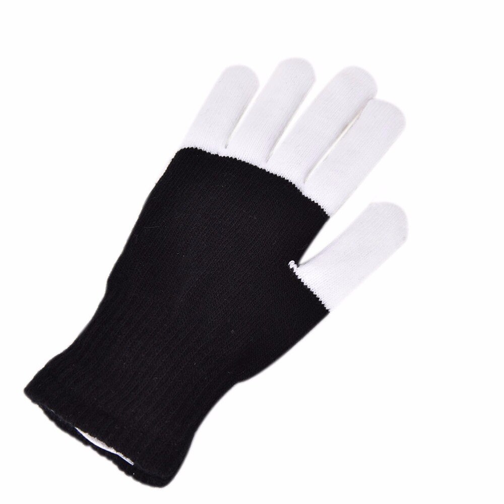 1 Uds. Guantes luminosos negros mágicos suministros para fiestas de Halloween guantes de brillo LED Rave luz parpadeante guantes de iluminación de dedos