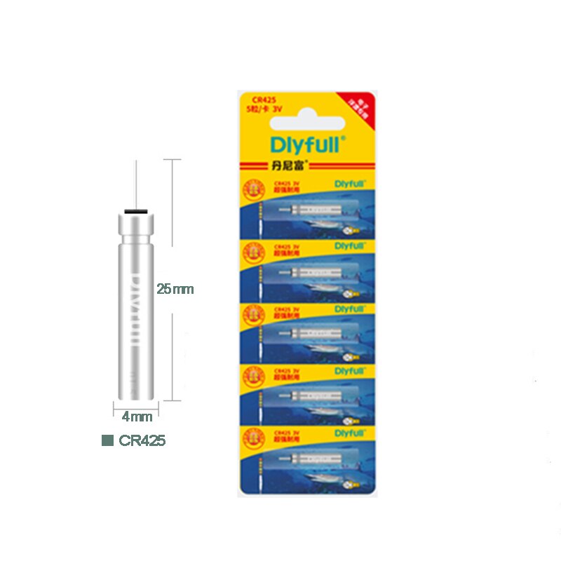 100 st/lot  cr425 batteri fiskeflottor 3v stifts litiumceller elektriskt led nattljus fiske bobbers tillbehör tacklar
