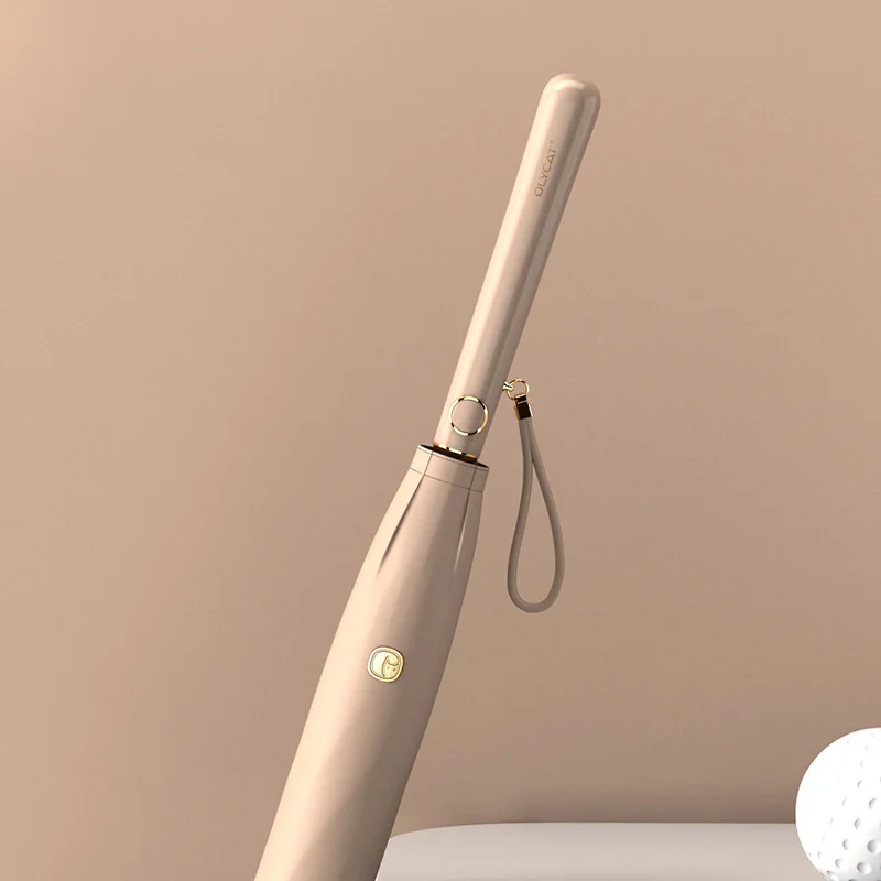 OLYCAT-paraguas de estilo coreano para mujer, sombrilla Simple Anti UV de mango largo, a prueba de viento, 8K, para viajes y Golf: Khaki