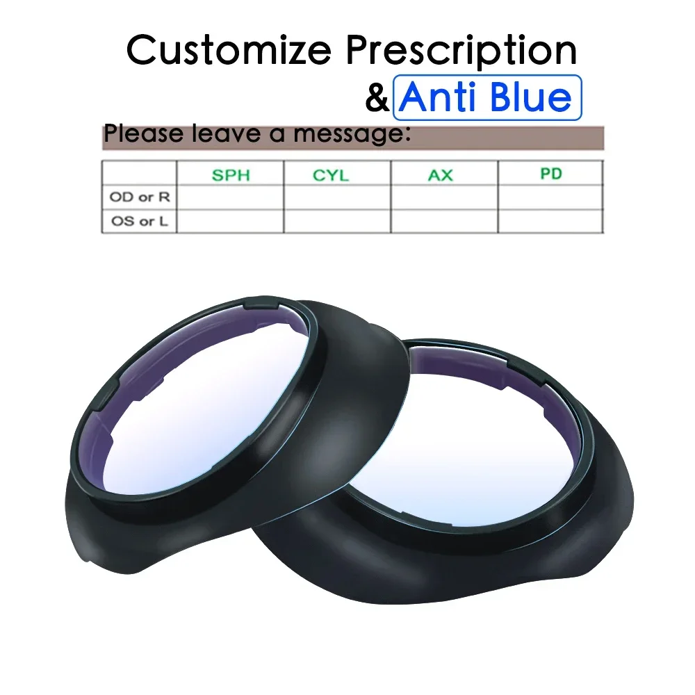 Lentes graduadas VR para Quest 3, lentes para miopía, gafas antiradiación y antiazules, montura de gafas para accesorios Meta Quest 3: Gris oscuro